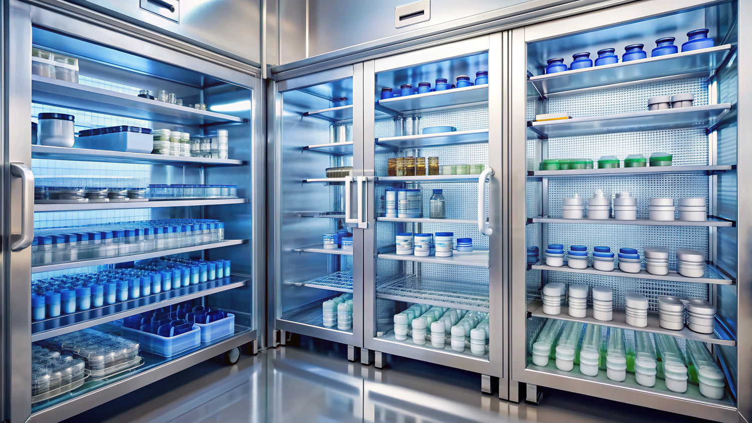 Various medications in refrigerators